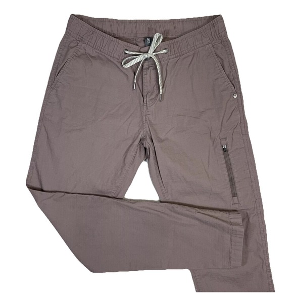 Vuori Pants - Vuori Ripstop Dura Terra Pants Drawstring Stretch Light Brown Womens Small VW401